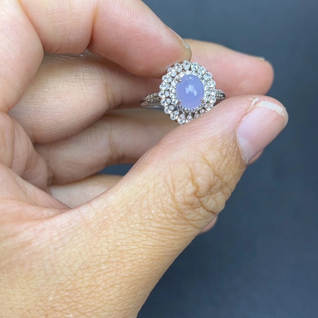 翡翠银S925镶嵌耳饰