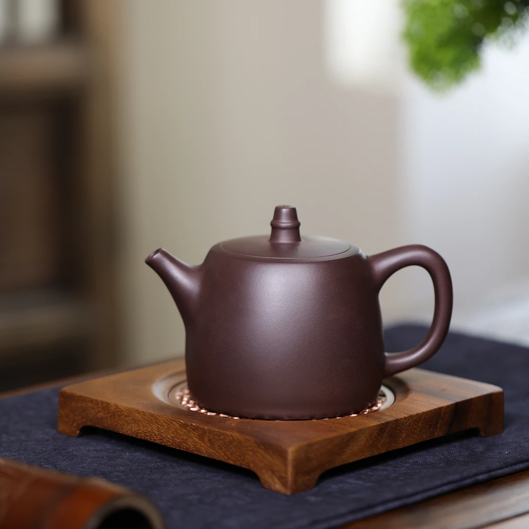 宜兴名家正品紫砂壶纯手工家用紫砂茶具单壶原矿老紫泥泡茶壶汉铎