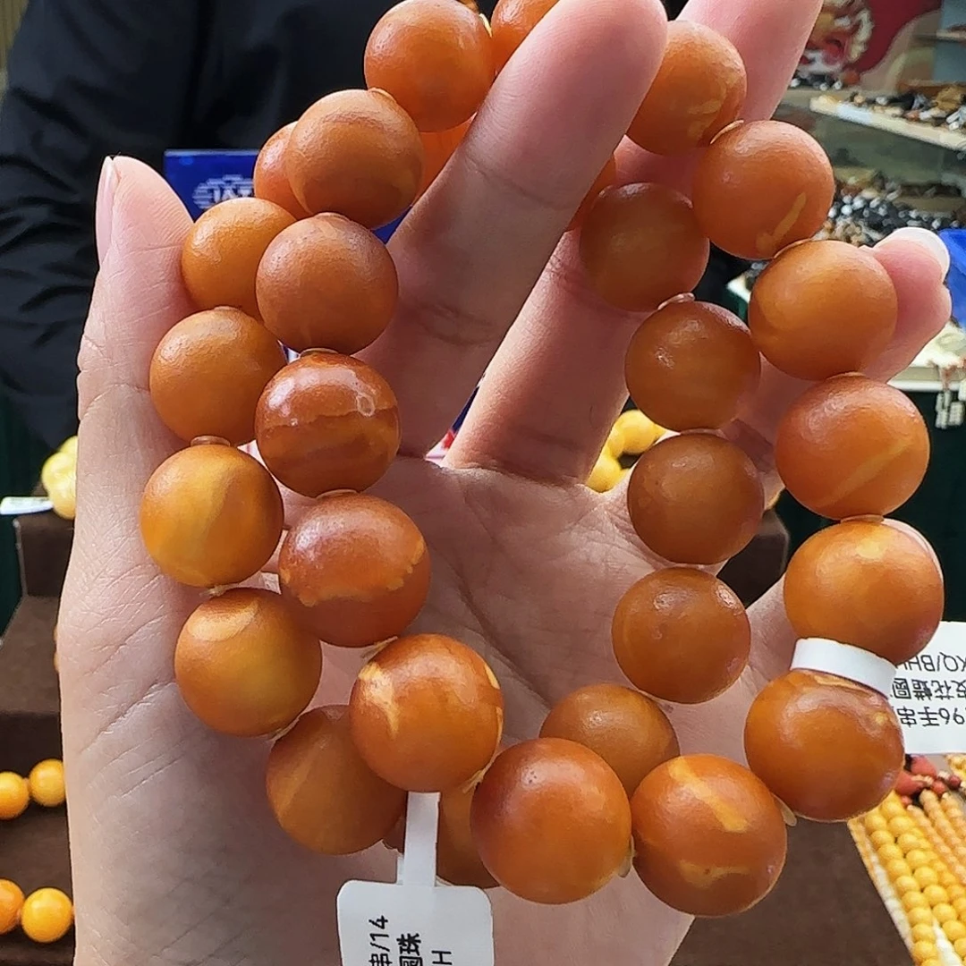 琥珀未镶嵌颈饰14MM 多样性发其一