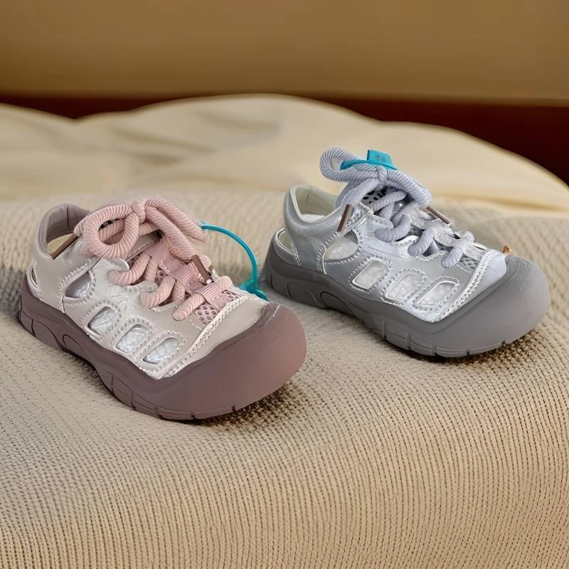 儿童夏季新款防踢超轻男童女童时尚百搭魔术贴凉鞋888