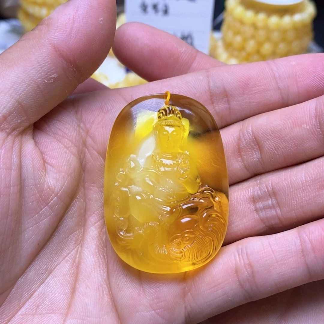 【闪购商品】蜜蜡裸石未镶嵌普贤