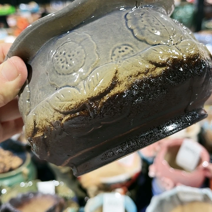 瓷片花盆多肉植物艺术品