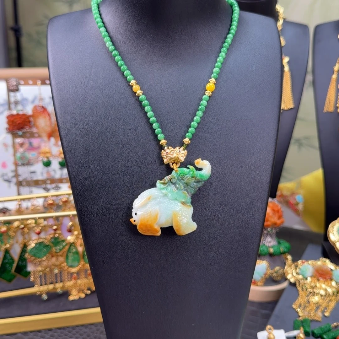 翡翠未镶嵌套链福利