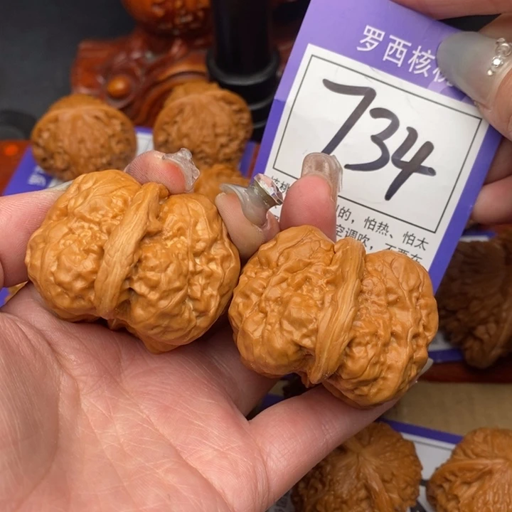 文玩核桃吊坠勇***直40蛤蟆头734号牌
