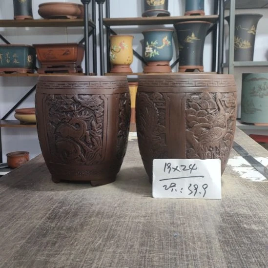 紫砂花盆库存尾货清仓