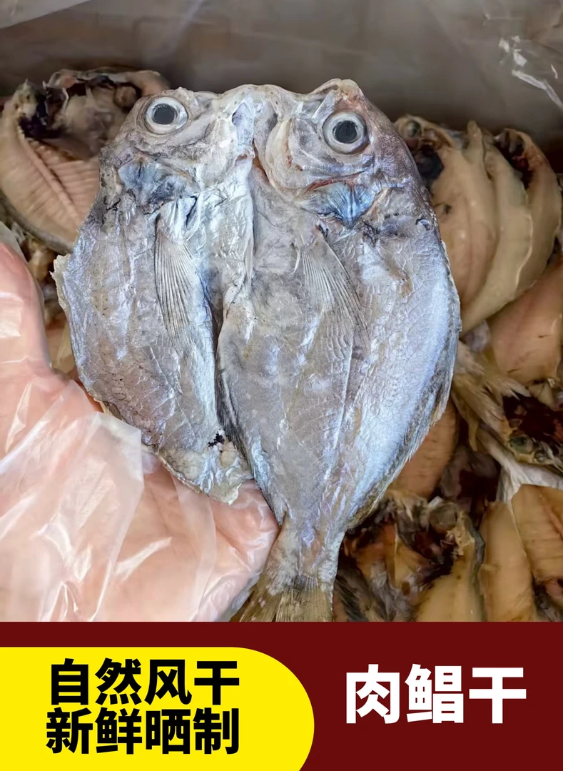 温州特产肉鲳鱼干微咸新鲜晒制鱼干下饭菜500g