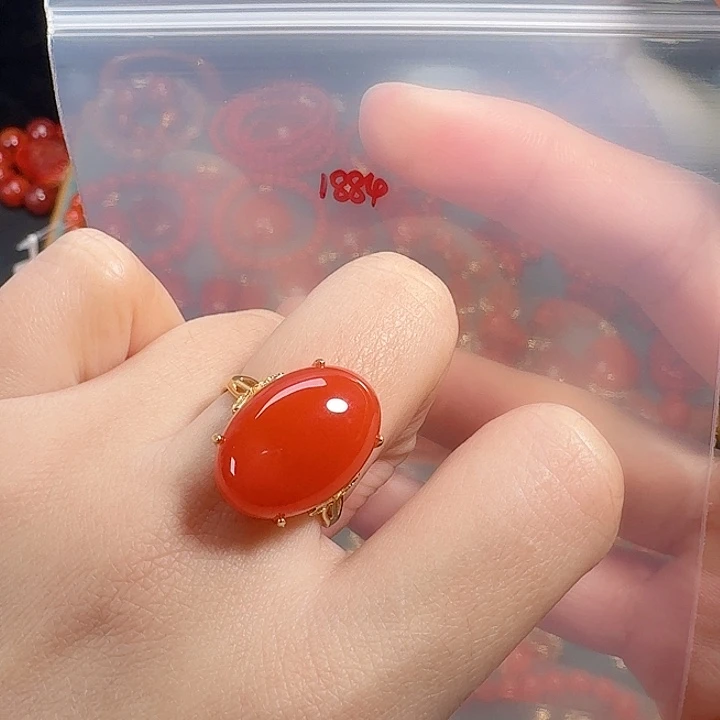 南红玛瑙银S925镶嵌吊坠