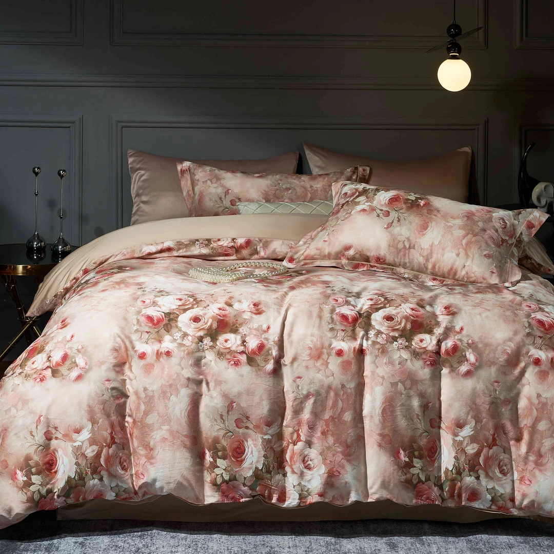 【冬羚鸟】-BZD45-全棉磨毛数码印花四件套