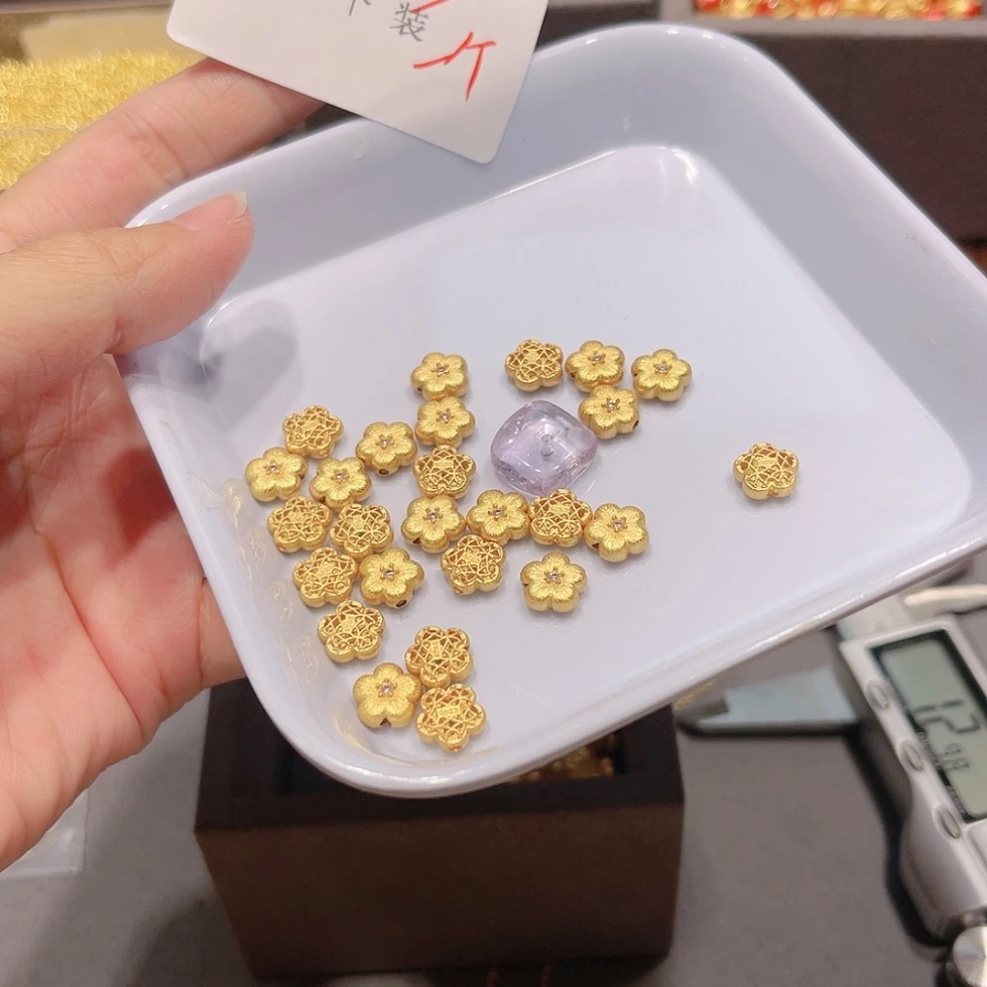 紫晶珠宝半成品银S925镀金镶嵌1