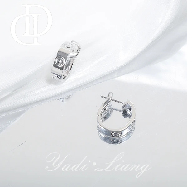 925银耳饰 梁雅帝七夕专属【钉子】经典设计款镜面气质纯银耳饰