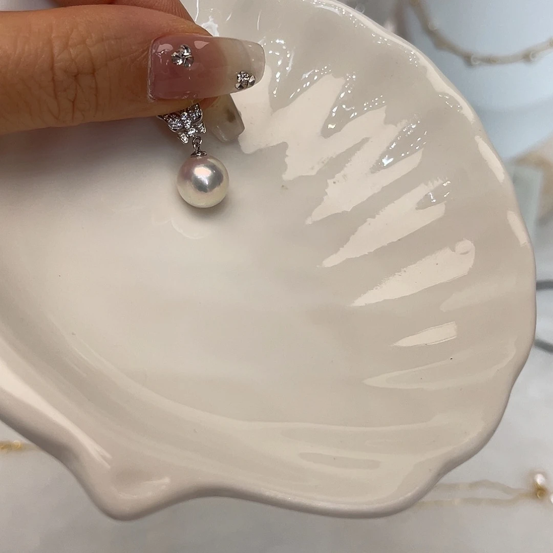 吊坠(不含链)18K金镶嵌海水珍珠