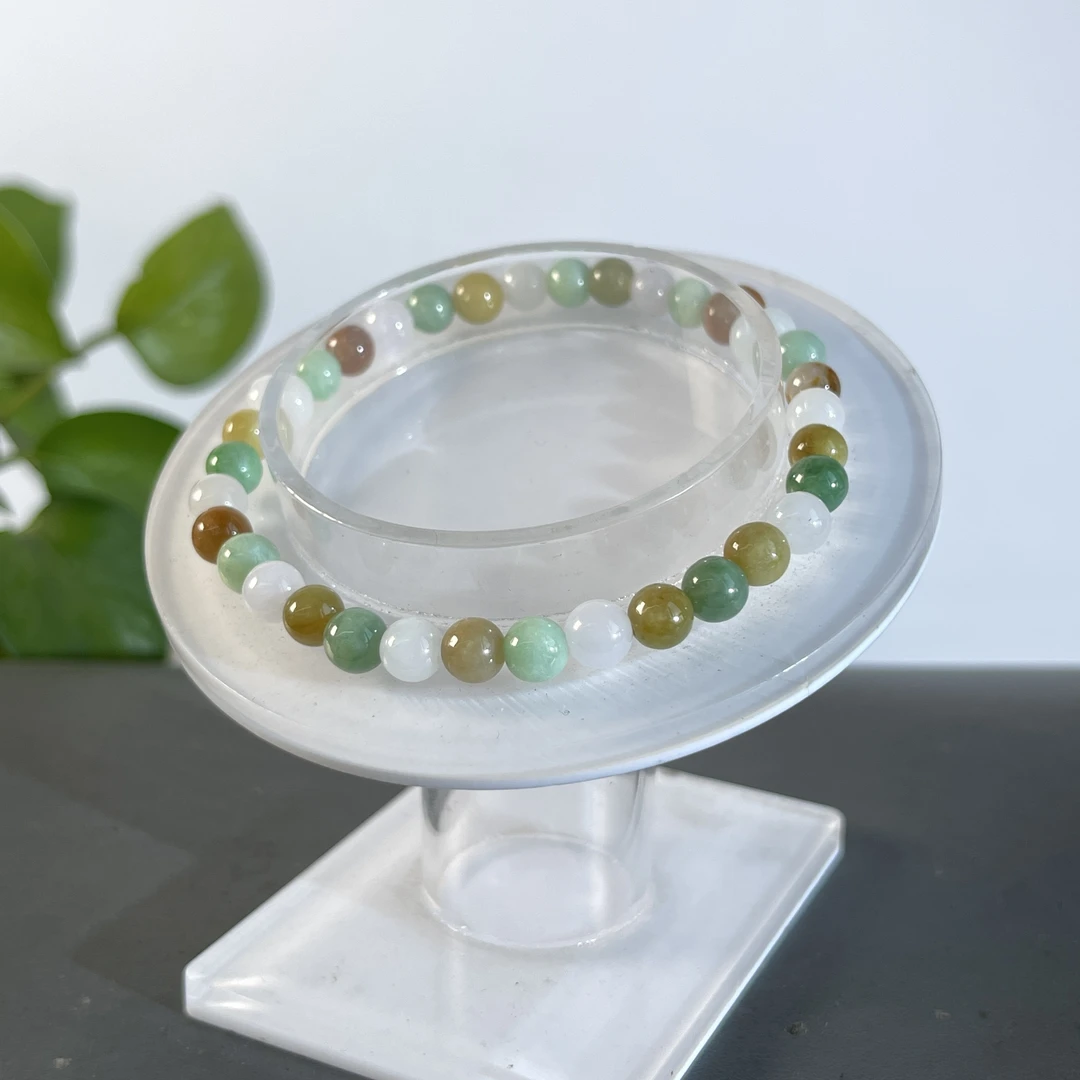 JYA24-09 天然翡翠缅甸A货 翡翠手串