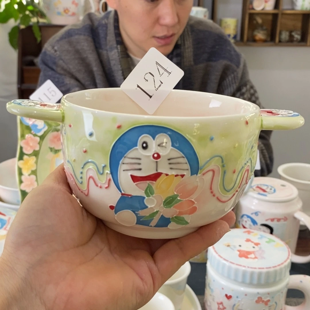瓷片景德镇釉下彩手绘