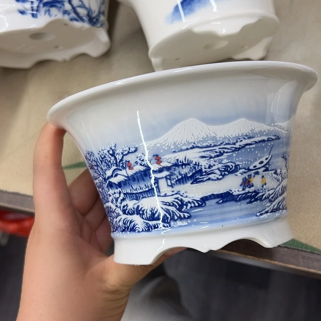 紫砂花盆879号瑕疵15/8cm