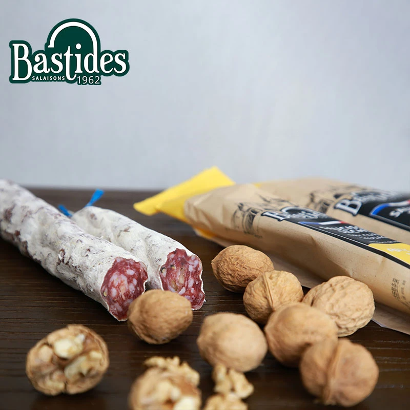 百思达核桃仁干香肠 250g 法国传统佐酒美食Bastides手工干香肠
