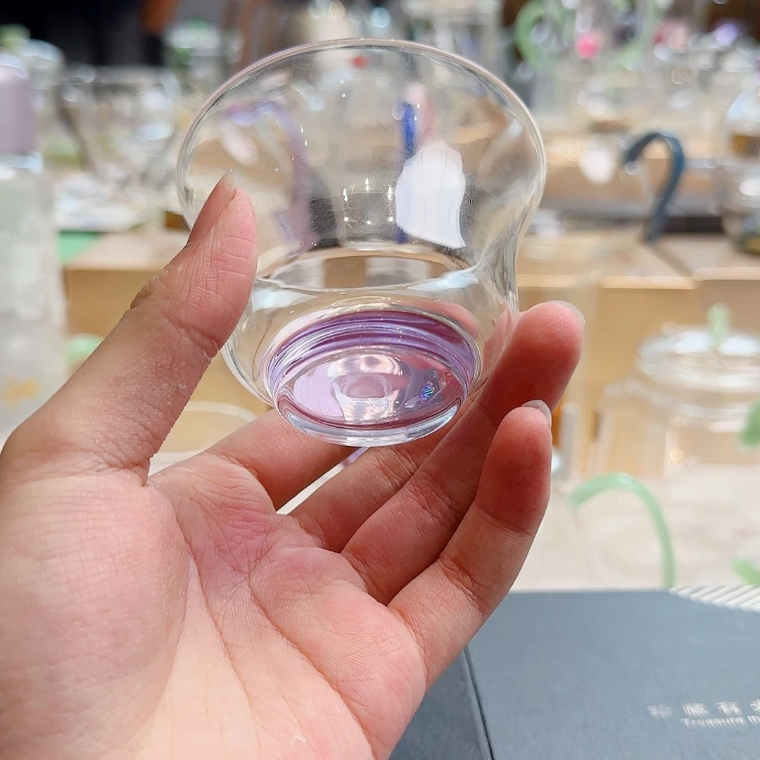 禾器清杯主人杯浅紫色瑕疵