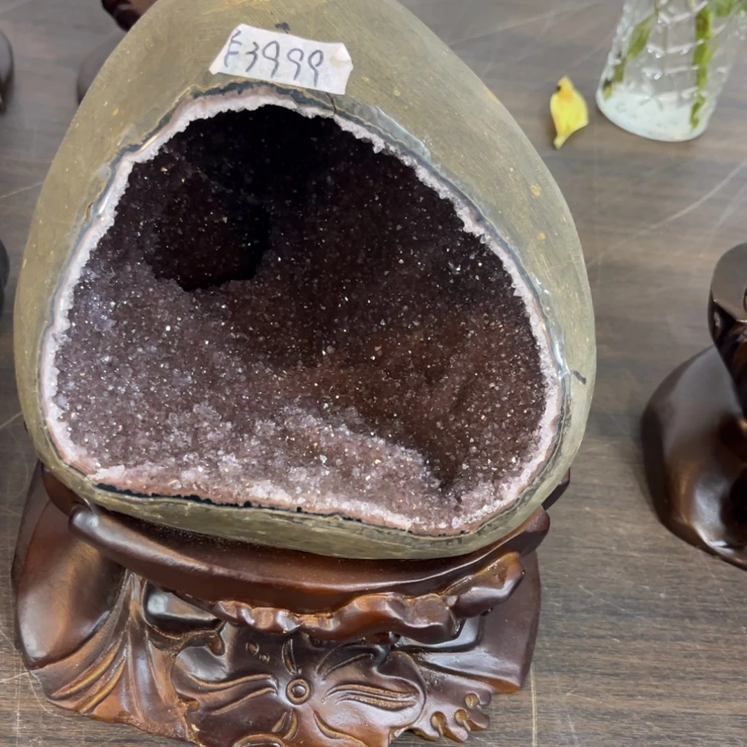 紫晶未镶嵌摆件水晶