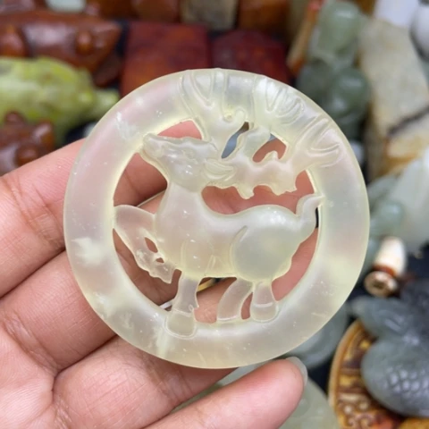 蛇纹石玉未镶嵌颈饰63