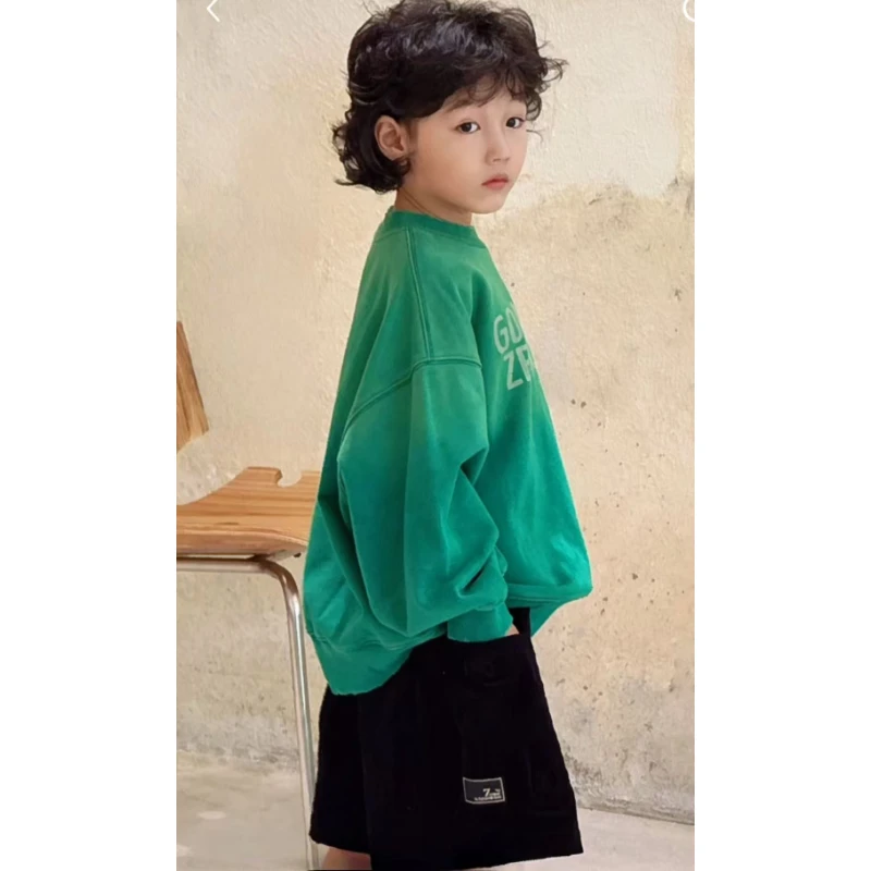 F22-2232-1新款时尚绿色卫衣