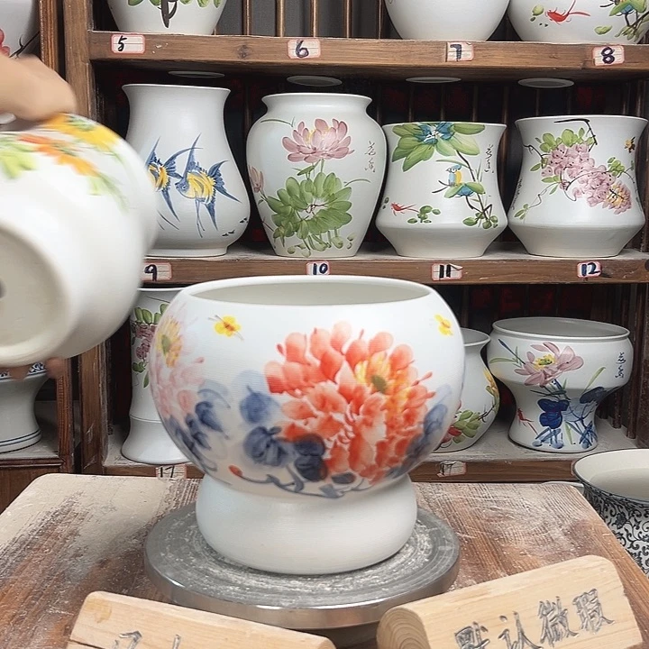 摆件1户户紫紫牡丹新款陶瓷陶瓷