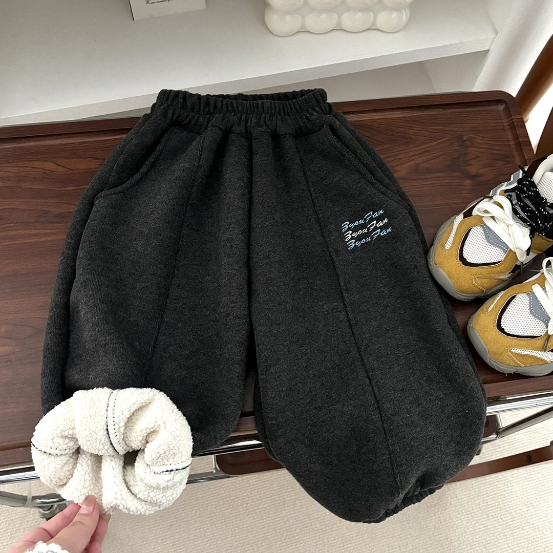 【一条过冬--保暖百搭】儿童加绒加厚休闲裤舒适洋气中大童运动裤