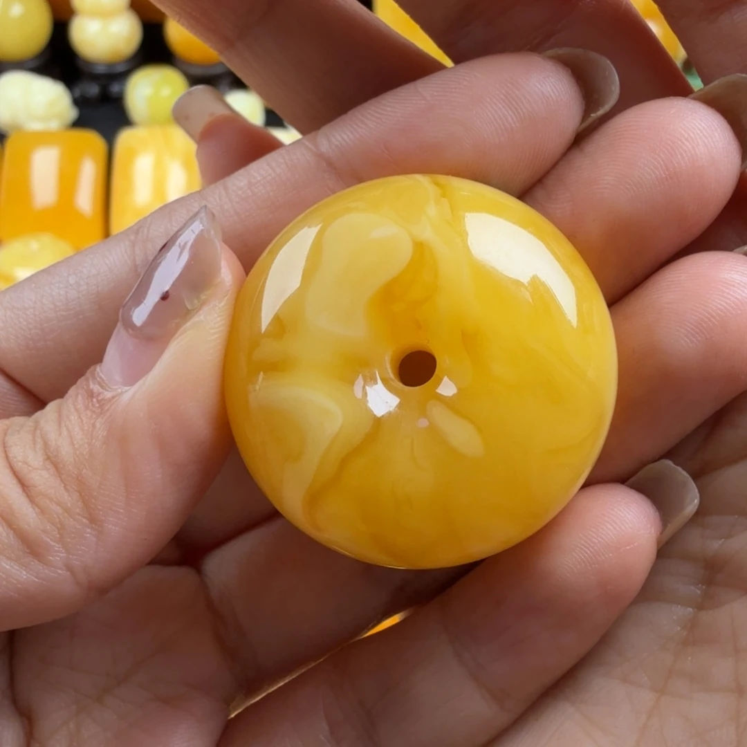 琥珀未镶嵌颈饰纯天然琥珀蜜蜡无优化