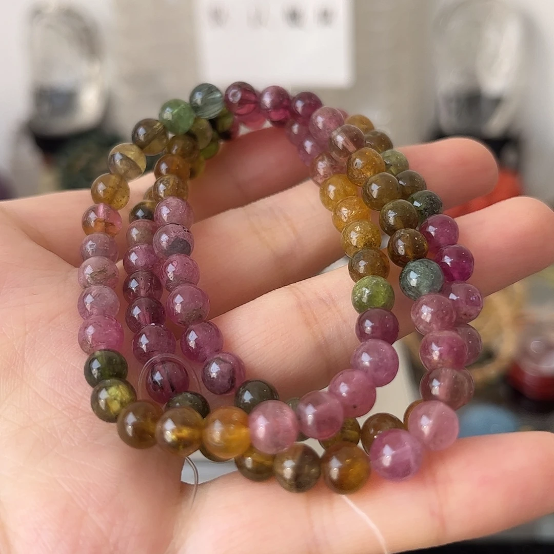 碧玺未镶嵌手链矿坑