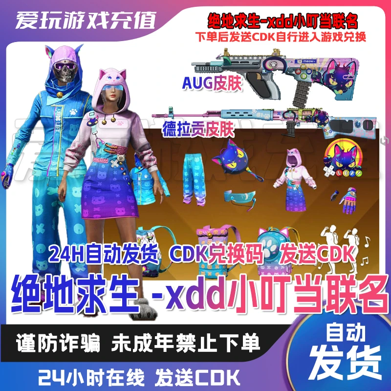 PUBG端游steam绝地求生PUBG皮肤xdd小叮当联名套装CDK兑换码