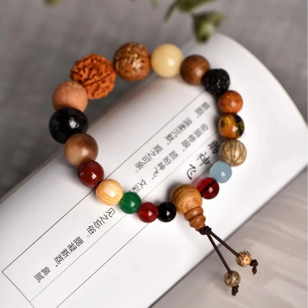 珐琅手链 热卖十八籽菩提子手串18佛珠根子念珠链寺庙结缘景区纪