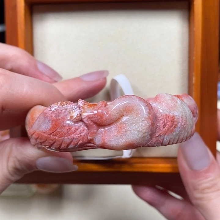 硅化珊瑚（珊瑚玉）手镯未镶嵌52.9