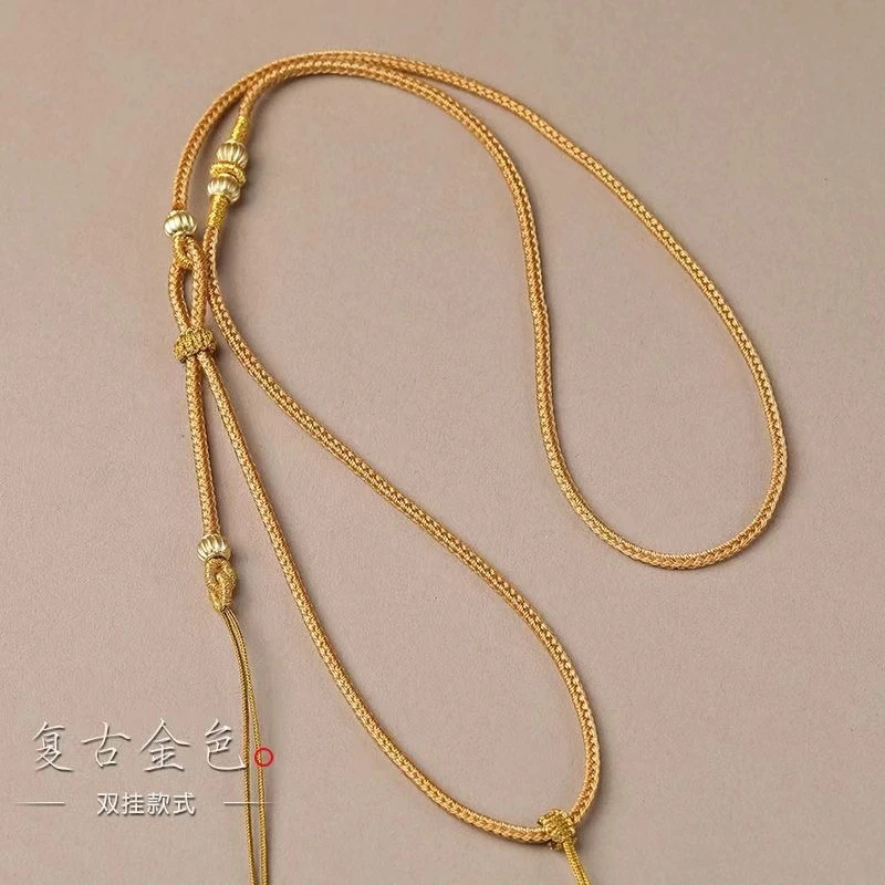 手工编绳项链挂绳古法手工编织吊坠挂绳挂坠女款挂脖可调节