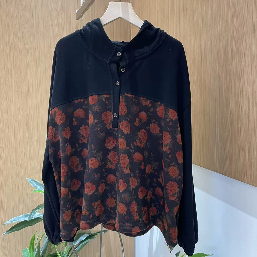 16892新款春秋百搭时尚显瘦减龄连帽卫衣