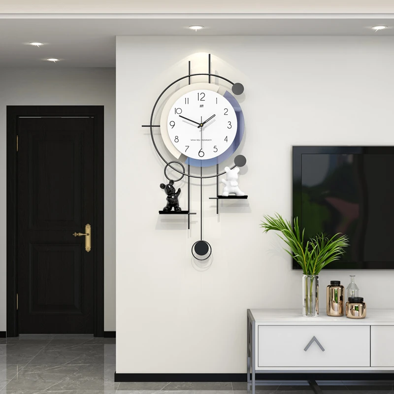 创意简约时尚大气个性静音轻奢钟表客厅2025网红客厅挂钟卧室家用