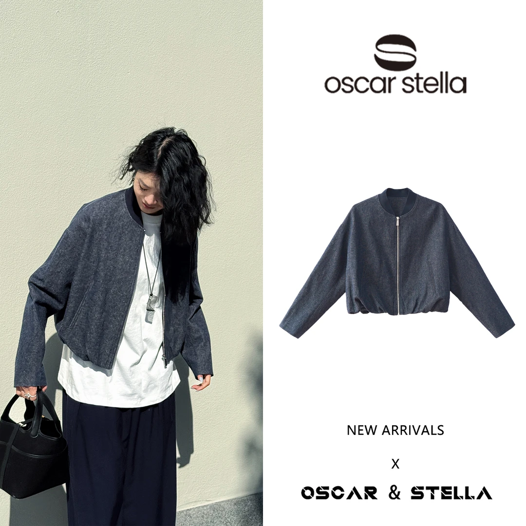 OSCAR&STELLA【清迈雨季】新款春季棒球领短款外套268-V2046