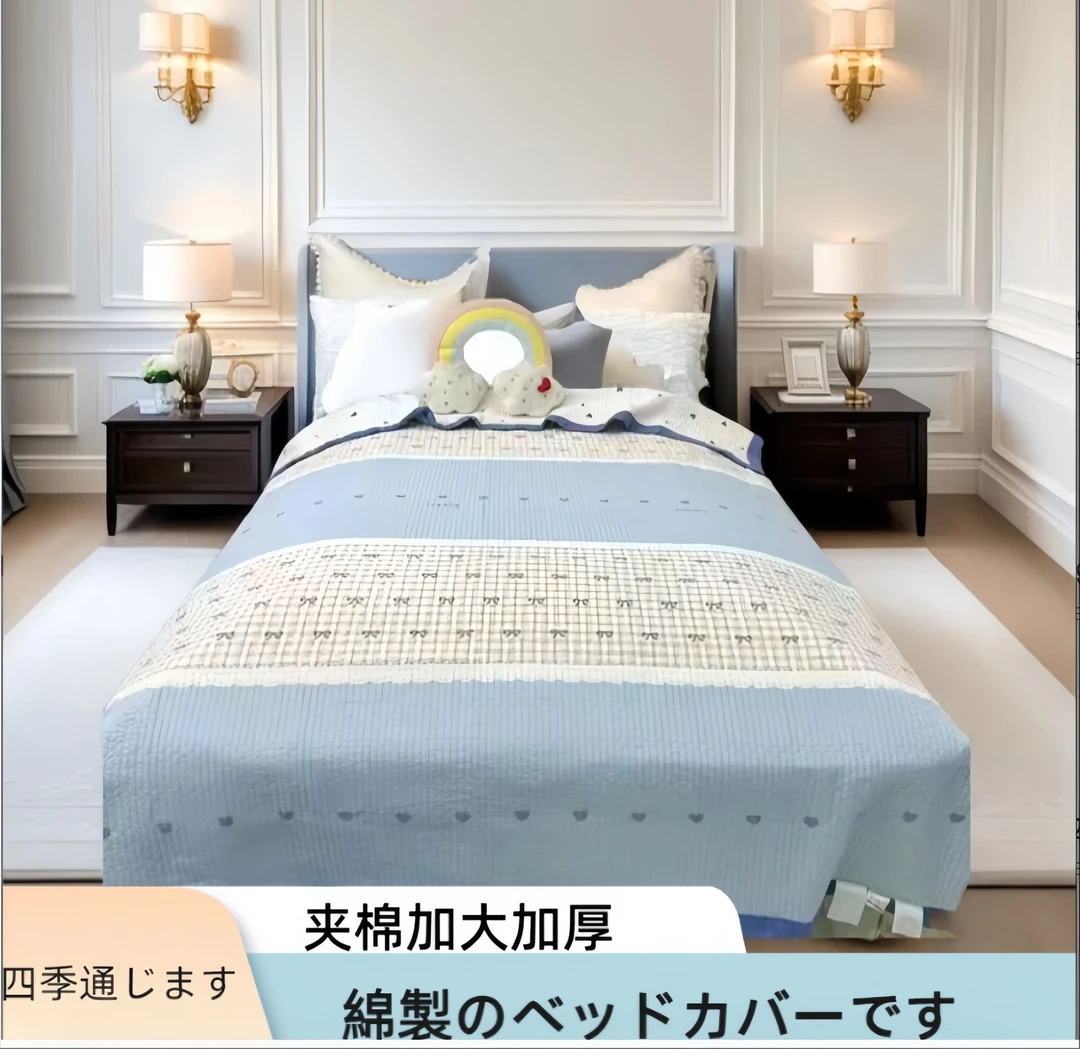 A類のお母さんと赤ちゃんの水洗の綿床盖三层夹棉加大加厚榻榻米床单
