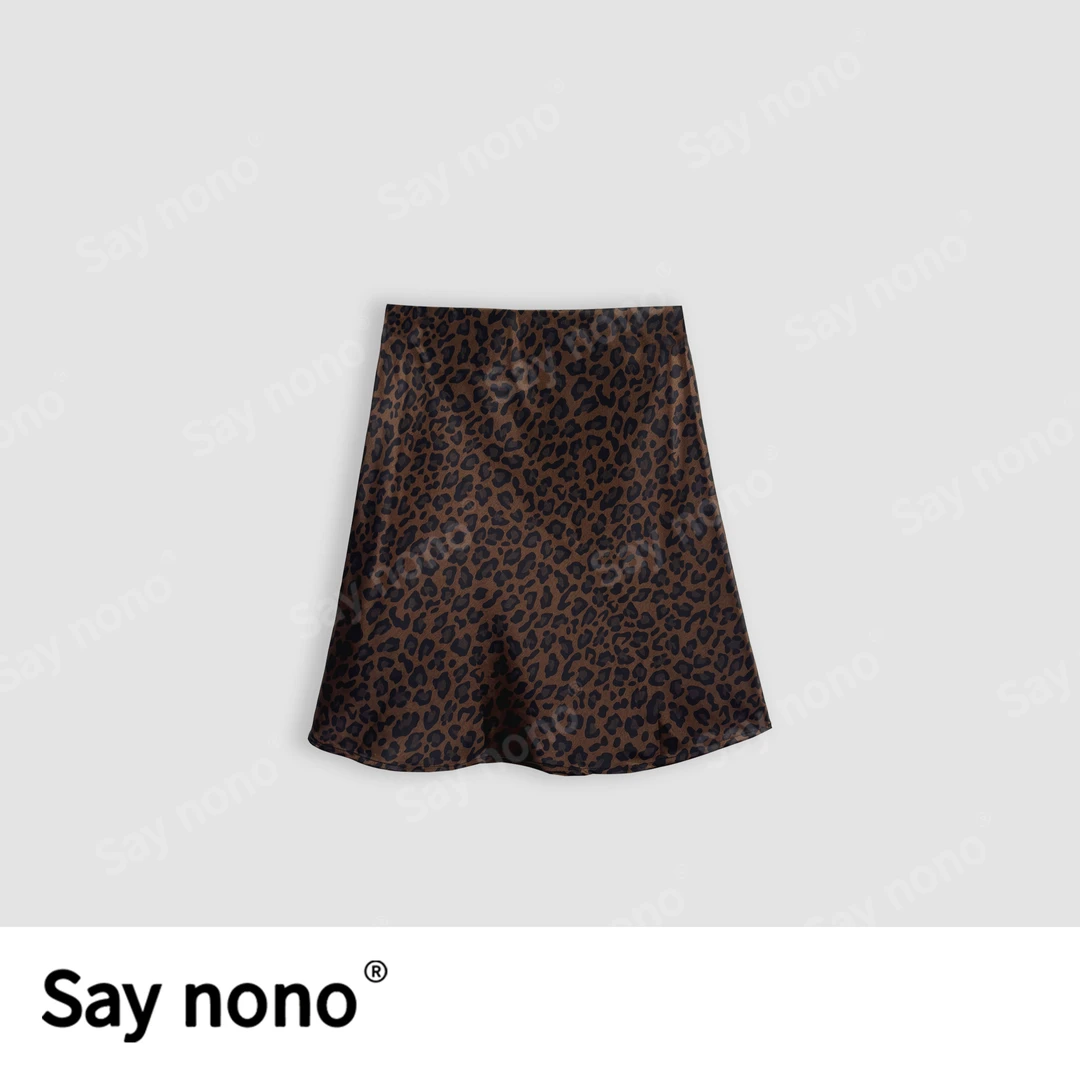 懒猫nono│Saynono 春夏新款豹纹A字裙性感显瘦短裙H055216AX