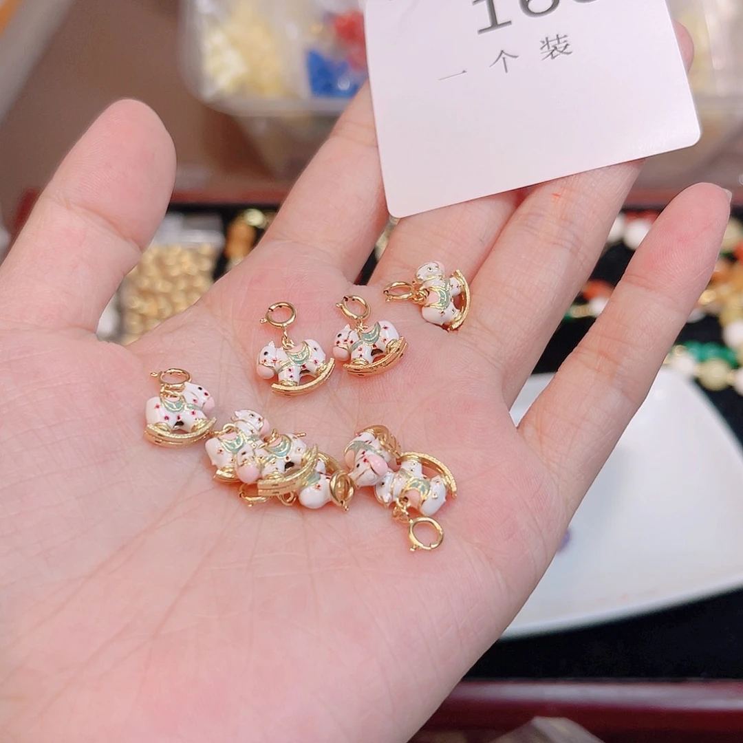 水晶珠宝半成品银S925镀金镶嵌166 。