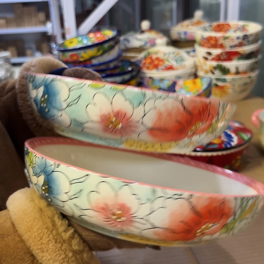 瓷爱沙深盘2只组合 9英寸➕10英寸