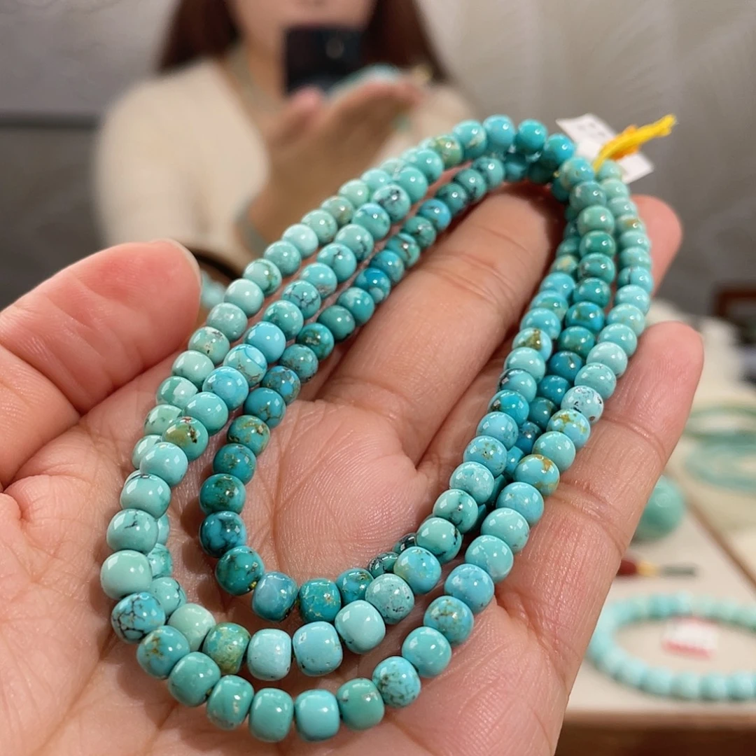 绿松石未镶嵌玉化108卡5