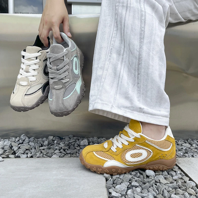 德训鞋情侣款时尚休闲鞋内增高户外徒步登山鞋高质感穿搭透气网面