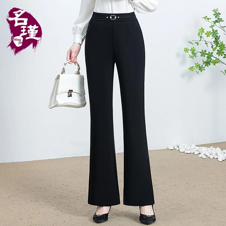 2XL-5XL妈妈春季新款裤子2025新款中老年女高腰休闲裤子aa5931