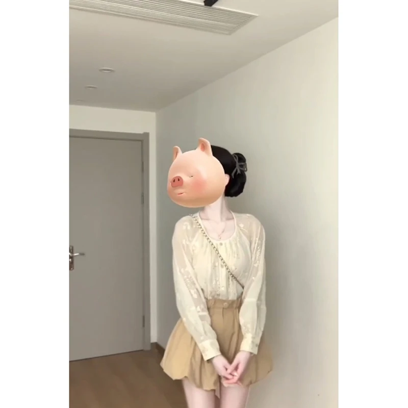 2025年法式气质松弛感小众复古宽松休闲显瘦上衣花苞短裤女夏套装