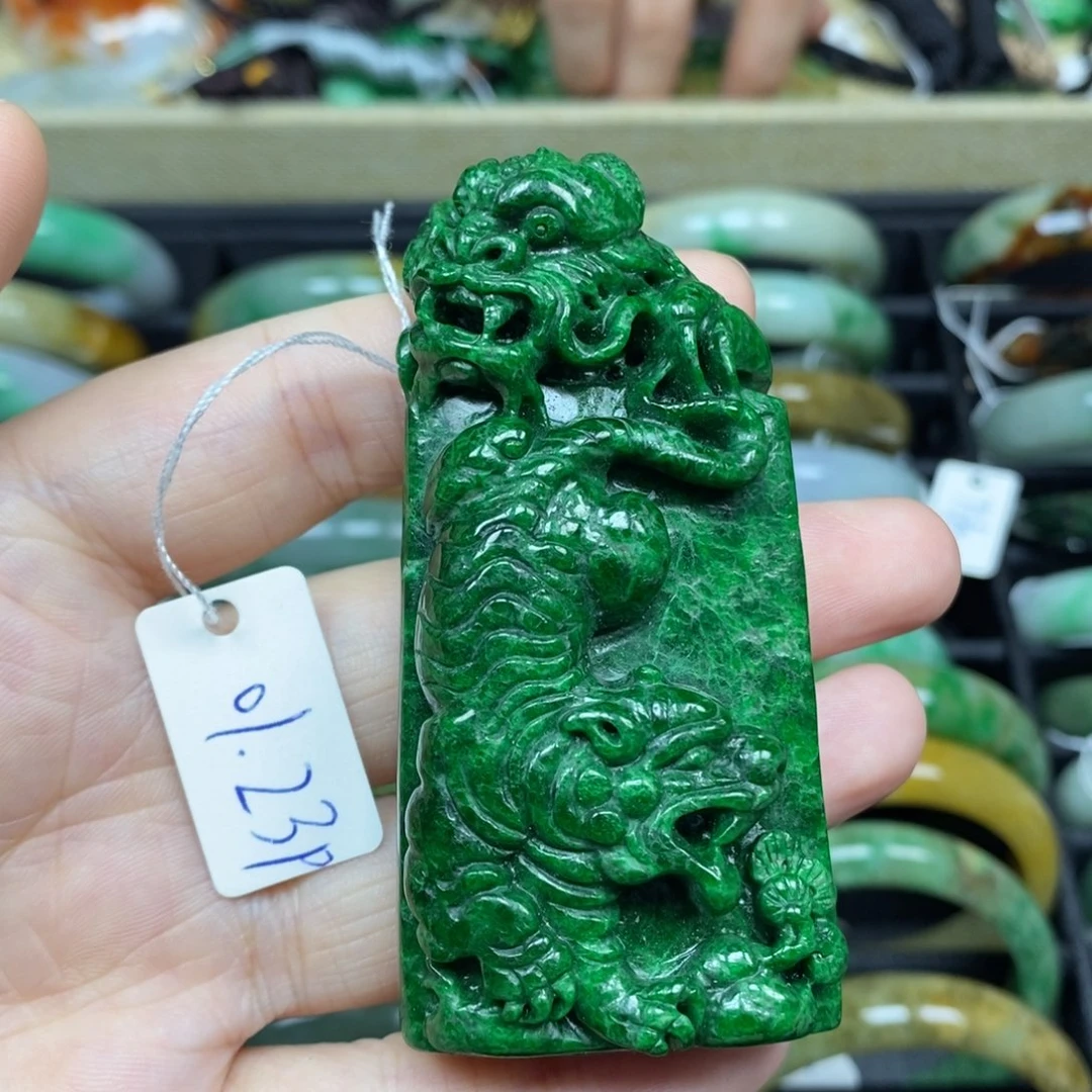 翡翠项链未镶嵌龙虎18号