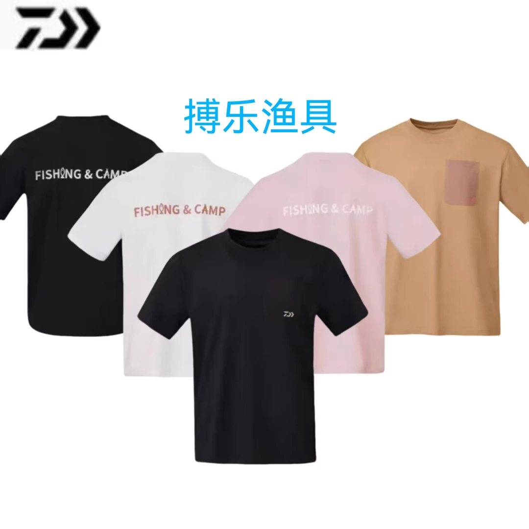 DAIWA达亿瓦24款春夏DE-5524CS 防晒钓鱼短袖T恤圆领休闲上衣短袖
