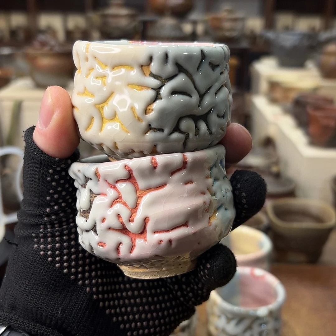 ****米萩烧鬼萩杯子一对好看