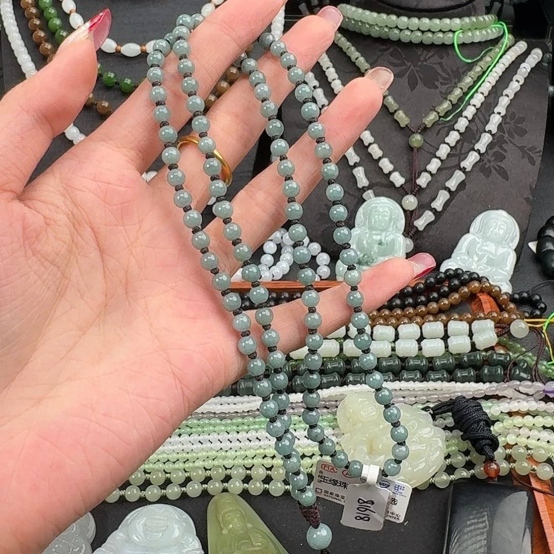 翡翠未镶嵌颈饰纯天然