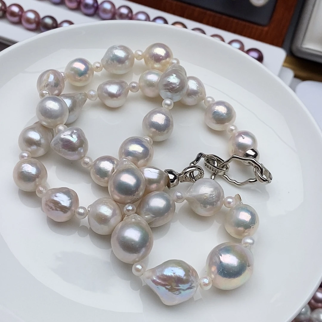 银S925镶嵌淡水珍珠颈饰