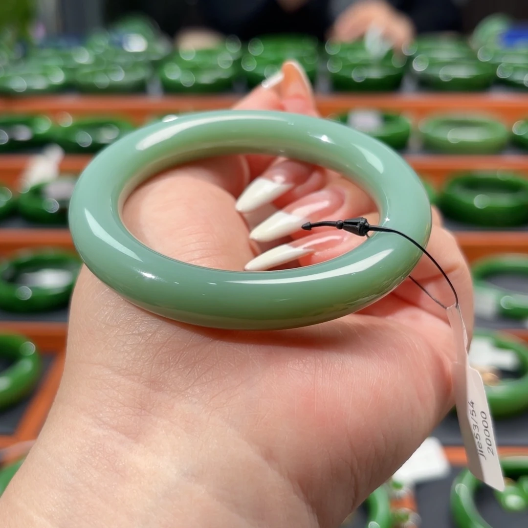 和田玉未镶嵌手镯54-55