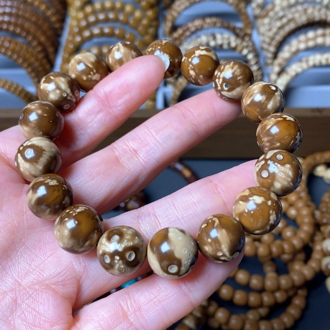 菩提手串/手链紫金鼠半实心圆珠13.8