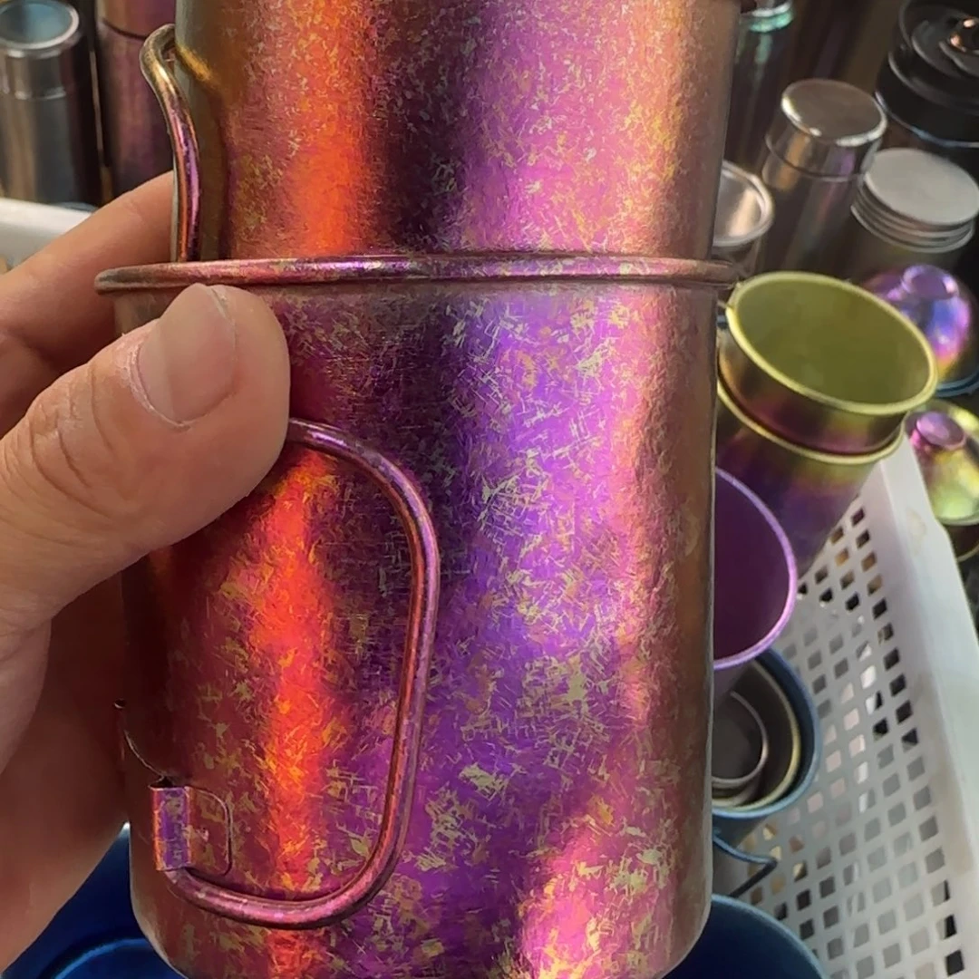 金属玫瑰红一大一小马克